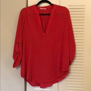 Gorgeous red v neck blouse